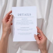 Simple Dusty Blue Wedding Begleitkarte