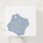 Simple Dusty Blue Wedding Geschenkanhänger (Beispiel)