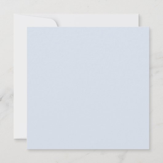 Simple Dusty Blue Wedding QR Code Website Square (Rückseite)