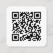 Simple dusty blue wedding rsvp Qr code Begleitkarte (Rückseite)