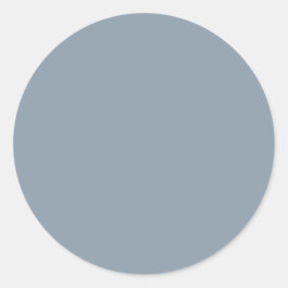 Simple dusty dove blue color runder aufkleber