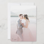 Simple Dusty Mauve Pink mit Script-Foto Hochzeit Save The Date (Rückseite)