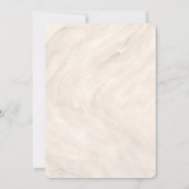 Simple Dusty Peach Pearl Bow Trendy Wedding Einladung (Rückseite)