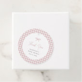 Simple Dusty Pink Gingham Boys Baby Showfavorit Geschenkanhänger (Beispiel)