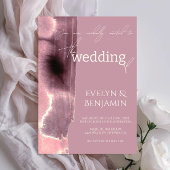Simple Dusty Rose Mauve Wedding Einladung