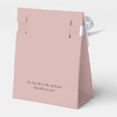 Simple Dusty Rose Pink Neuverheiratete Hochzeit Vi Geschenkschachtel (Rückseite)