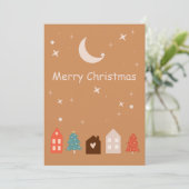 Simple Earth Tone Frohe Weihnachten (Stehend Vorderseite)