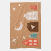 Simple Earth Tone Frohe Weihnachten Geschirrtuch (Vertikal)