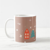 Simple Earth Tone Frohe Weihnachten Kaffeetasse (Links)