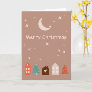 Simple Earth Tone Frohe Weihnachten Karte