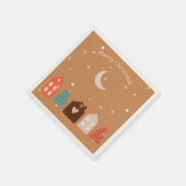Simple Earth Tone Frohe Weihnachten Serviette (Ecke)