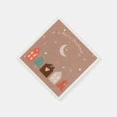 Simple Earth Tone Frohe Weihnachten Serviette (Ecke)