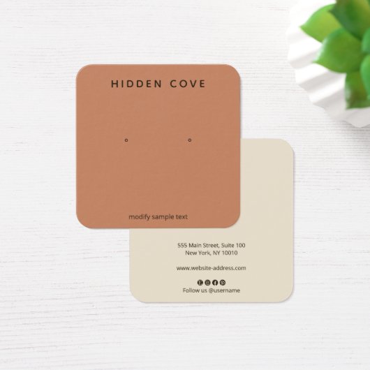 Simple Earthy Terracotta Earring Juwelier (Schreibtisch)