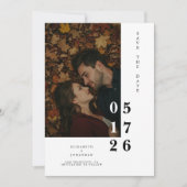 SImple Editable Foto Wedding Save The Date (Vorderseite)