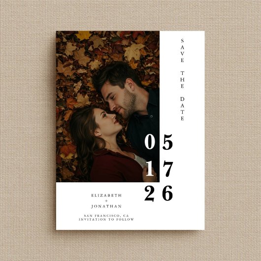 SImple Editable Foto Wedding Save The Date