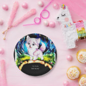 Simple Editable Wolf Birthday Pappteller (Party)
