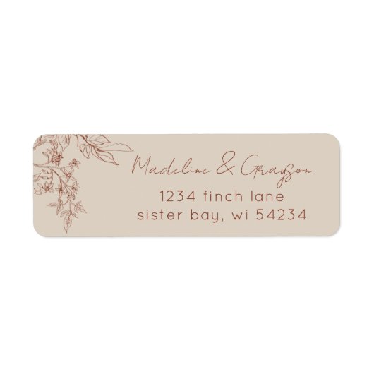 Simple Elegance Boho Floral Address (Vorne)