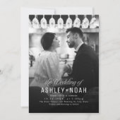 Simple Elegance Classy Script Photo Wedding  Einladung (Vorderseite)