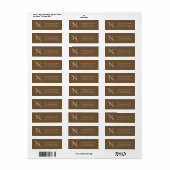 Simple Elegance Monogram Dark Brown Return Address (Vorne)