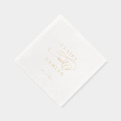 Simple Elegance Romantic Script Classic Wedding Servietten Mit Folie (Rechts)