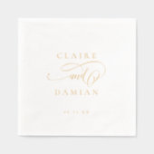 Simple Elegance Romantic Script Classic Wedding Servietten Mit Folie (Vorderseite)