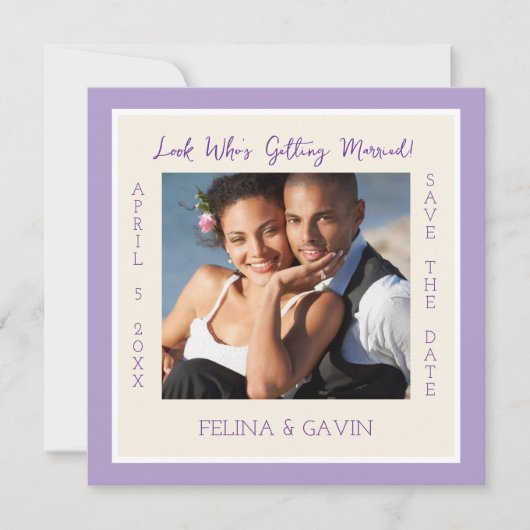 Simple Elegance! Save the Date Flat Card (Vorderseite)