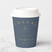 Simple Elegance Wedding Cheers Blue ID1022 Pappbecher (Vorderseite)