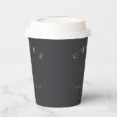 Simple Elegance Wedding Cheers Charcoal ID1022 Pappbecher (Links)