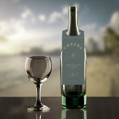 Simple Elegance Wedding Cheers Green ID1022 Flaschenanhänger