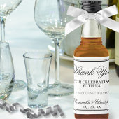Simple Elegance Wedding Danke Mini Alkoholflaschenetikett