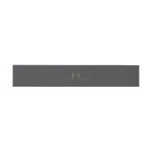 Simple Elegance Wedding Initials Charcoal ID1022 Einladungsbanderole (Flach)