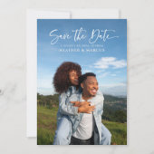 Simple Elegant 4-Photo Calligraphy QR Code (Vorderseite)