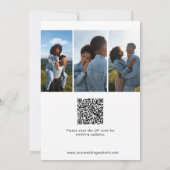Simple Elegant 4-Photo Calligraphy QR Code (Rückseite)