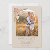 Simple Elegant Arch Foto Boho Wedding Save The Date (Vorderseite)