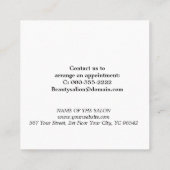 Simple Elegant Beauty Salon Rabattkarte (Rückseite)