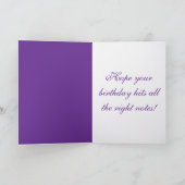 Simple Elegant Birthday Music Notes Birthday Karte (Innenseite)