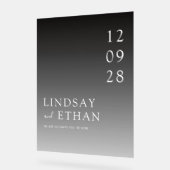 Simple Elegant Black Transparent Wedding Acrylschild (Winkel)