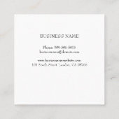Simple Elegant Black & White Appointment Card Terminkarte (Rückseite)
