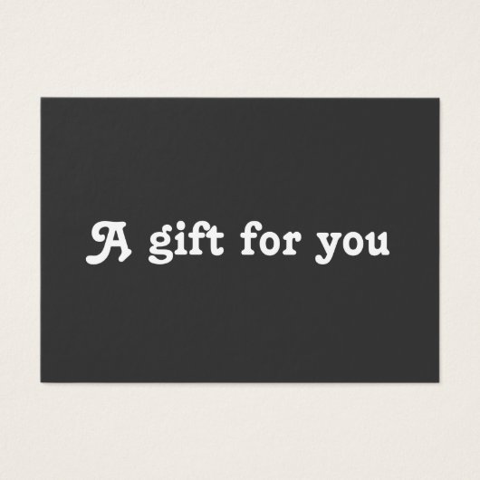 Simple Elegant Black White Gift Certificate (Vorderseite)