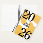 Simple Elegant Black White Gold Bold Year Quote Planer (Anzeige)