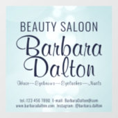 Simple Elegant Blue Bokeh Fensteraufkleber (Blatt)