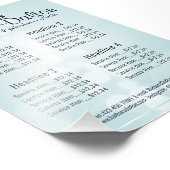 Simple Elegant Blue Bokeh Fotodruck (Ecke)