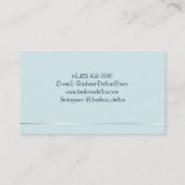 Simple Elegant Blue Bokeh Visitenkarte (Rückseite)