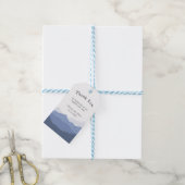 Simple Elegant Blue Mountain Wedding Thank You Geschenkanhänger (Mit Garn)
