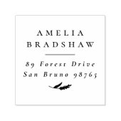 Simple Elegant Boho Sprig Rücksendeadresse Permastempel (Design)