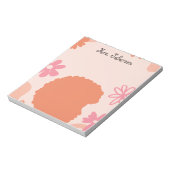 Simple Elegant Boho Teacher Notepad Notizblock (Rotiert)