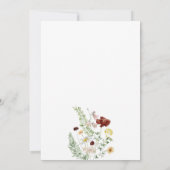 Simple Elegant Boho Wildblumen Brautparty Einladung (Rückseite)