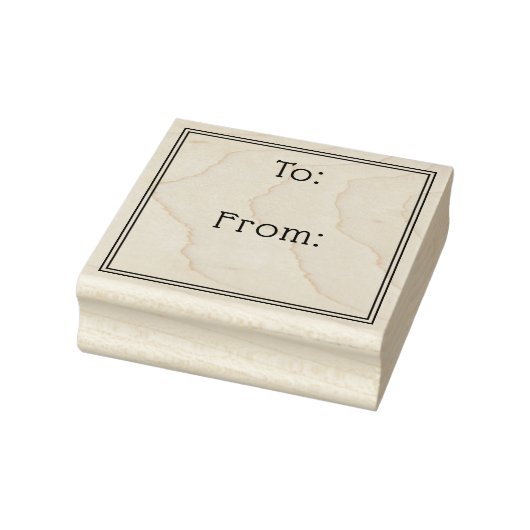 Simple elegant border to from gift label gummistempel (Stempel)