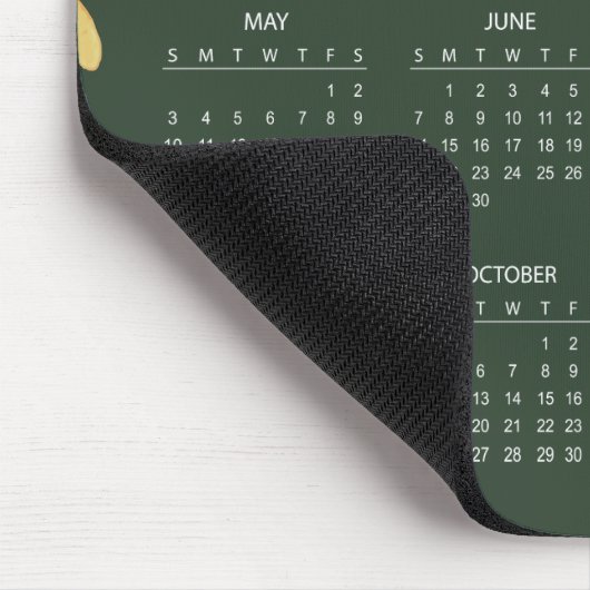 Simple Elegant Botanical 2026 Calendar | Mousepad (Ecke)