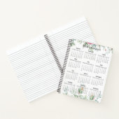 Simple Elegant Botanical 2026 Calendar |  Notebook Notizblock (Innenseite)
